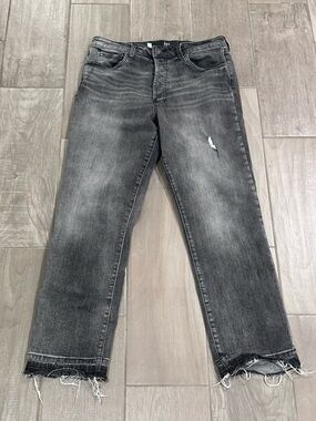 Kut from the Kloth Mineral Wash Distressed Straight-Leg Jeans Size 10L